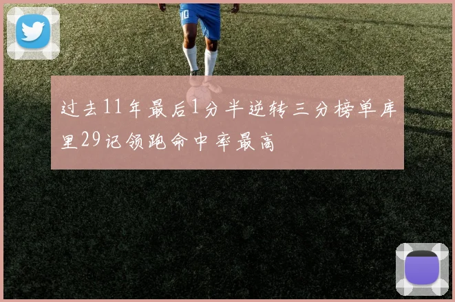 过去11年最后1分半逆转三分榜单库里29记领跑命中率最高